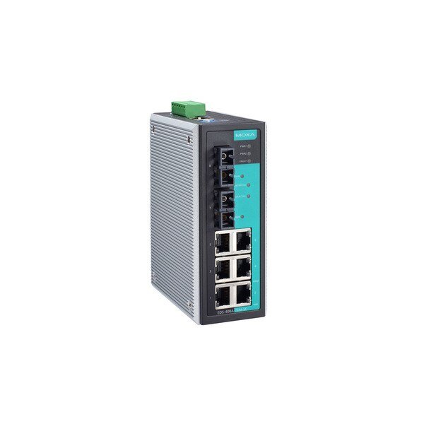 Entry-Level Mgd Eth. Swtch W/ 6 10/100Baset(X)Ports, Eds-408A-Ss-Sc-T, Moxa, Mfr#: EDS-408A-SS-SC-T